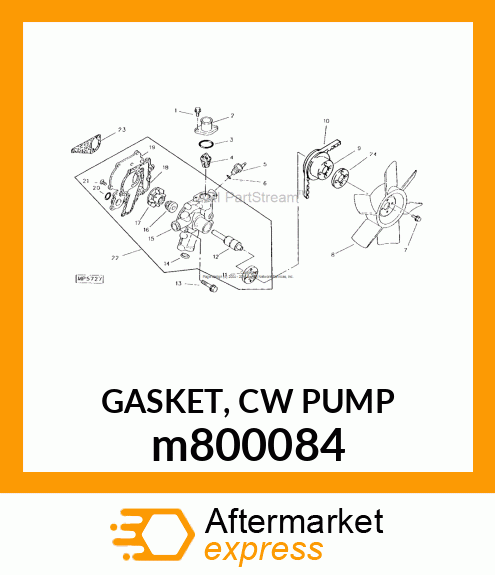 GASKET, CW PUMP m800084