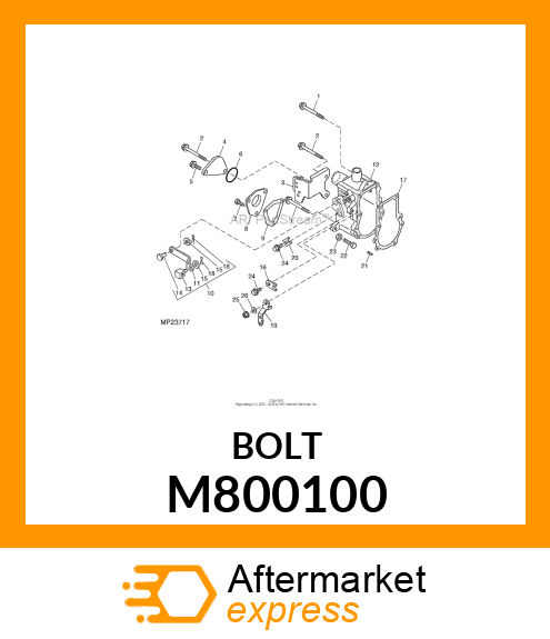 BOLT, M6 X 75 M800100