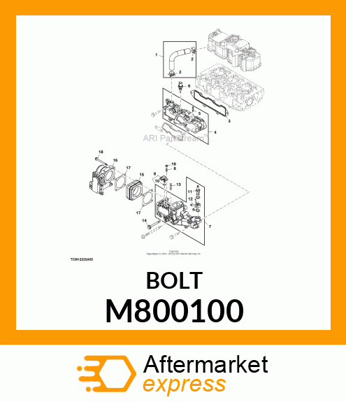 BOLT, M6 X 75 M800100