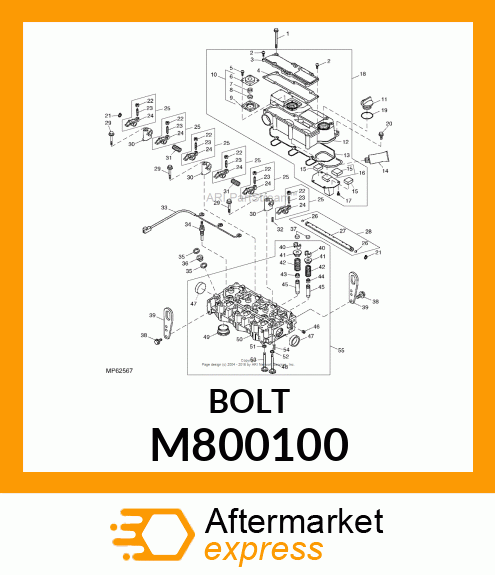 BOLT, M6 X 75 M800100