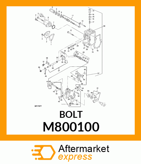 BOLT, M6 X 75 M800100