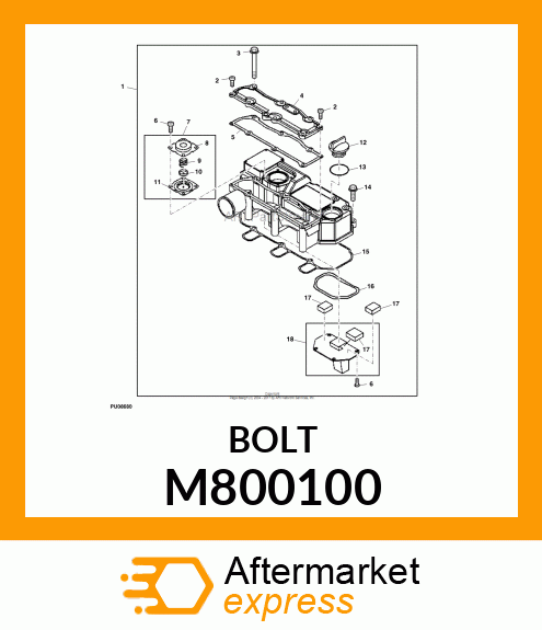 BOLT, M6 X 75 M800100