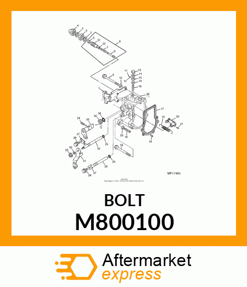 BOLT, M6 X 75 M800100