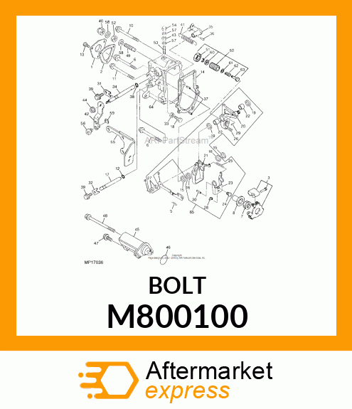 BOLT, M6 X 75 M800100