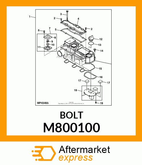 BOLT, M6 X 75 M800100