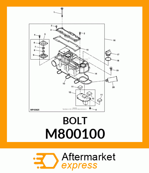 BOLT, M6 X 75 M800100