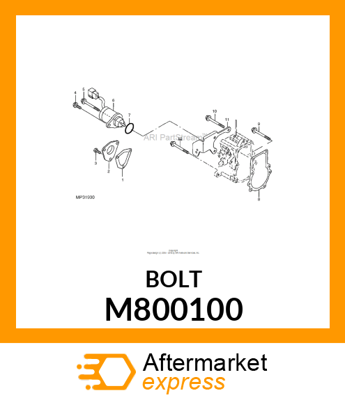 BOLT, M6 X 75 M800100