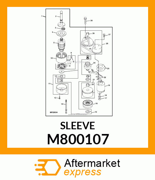 SLEEVE, I.D. 0.477 INCH M800107