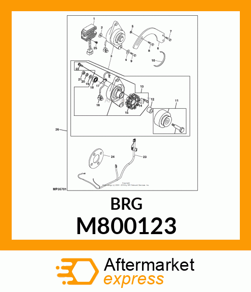 BEARING #6201ZZ M800123