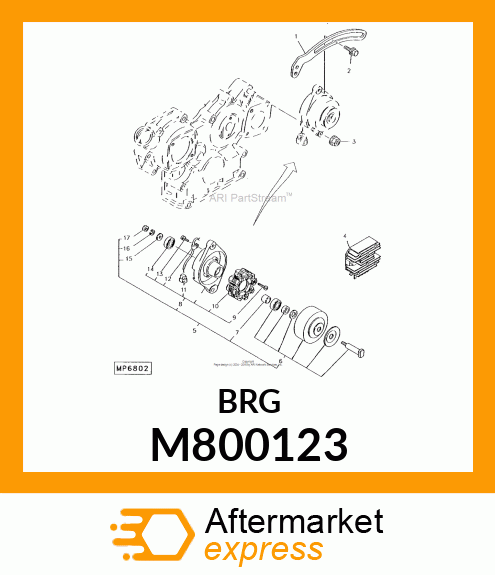 BEARING #6201ZZ M800123