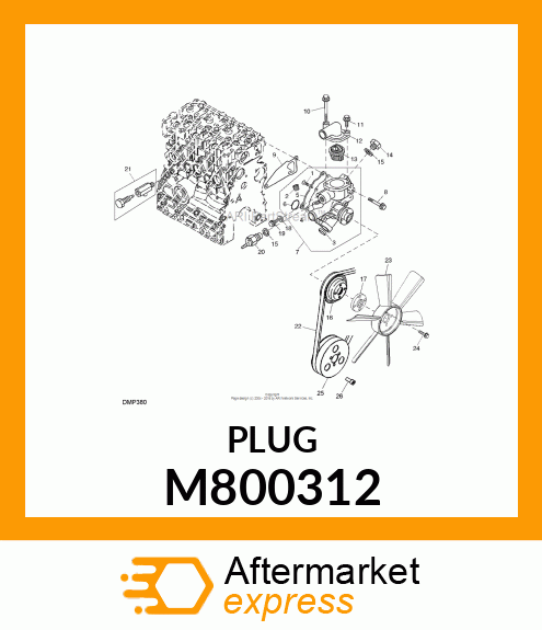 PLUG, M16 M800312