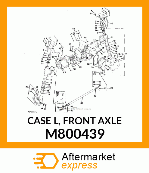 CASE (L), FRONT AXLE M800439