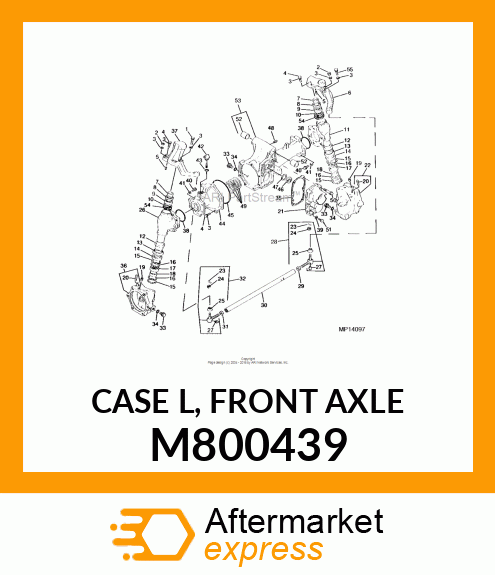 CASE (L), FRONT AXLE M800439