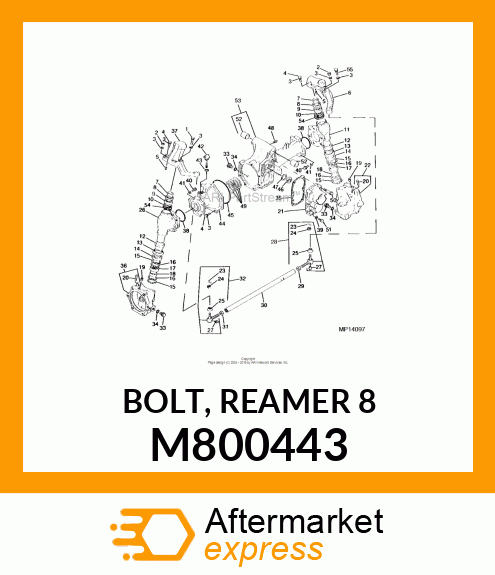 BOLT, REAMER 8 M800443