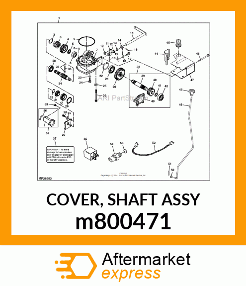 COVER, SHAFT ASSY m800471