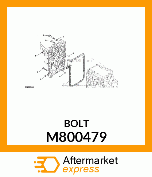 BOLT W/WASHER 10 M800479