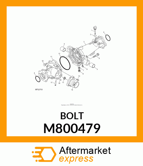 BOLT W/WASHER 10 M800479