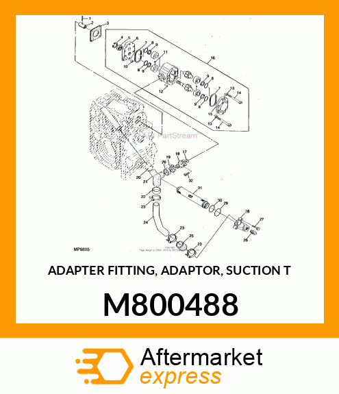 ADAPTER FITTING, ADAPTOR, SUCTION T M800488