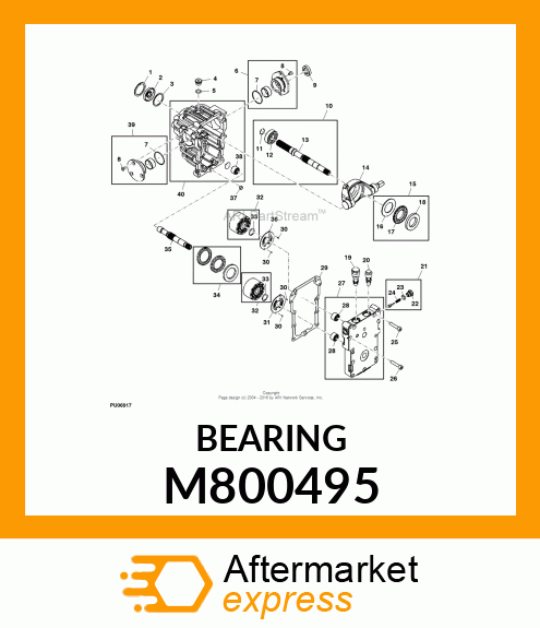 BALL BEARING, BEARING TMB303C M800495