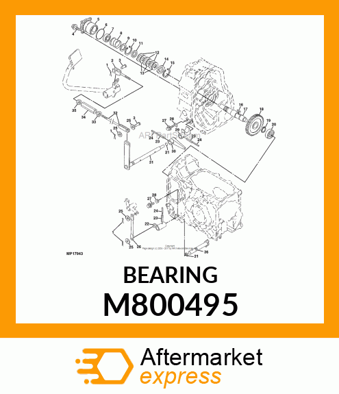 BALL BEARING, BEARING TMB303C M800495