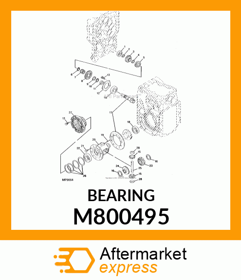 BALL BEARING, BEARING TMB303C M800495