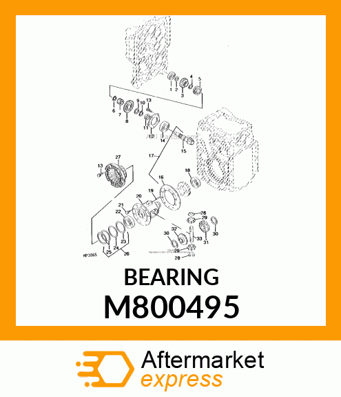 BALL BEARING, BEARING TMB303C M800495