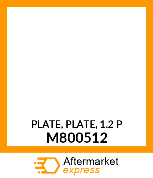 PLATE, PLATE, 1.2 P M800512