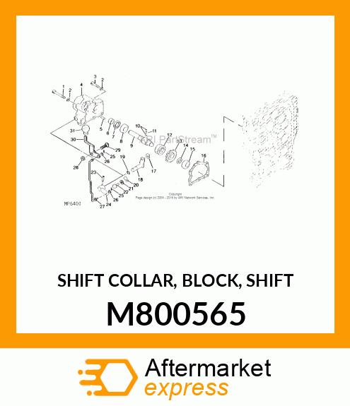 SHIFT COLLAR, BLOCK, SHIFT M800565