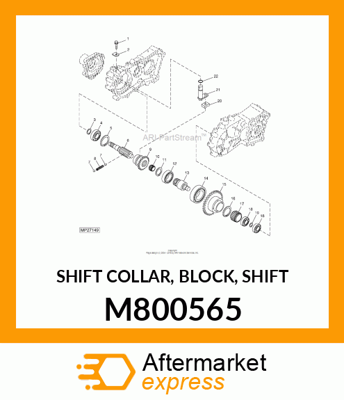 SHIFT COLLAR, BLOCK, SHIFT M800565