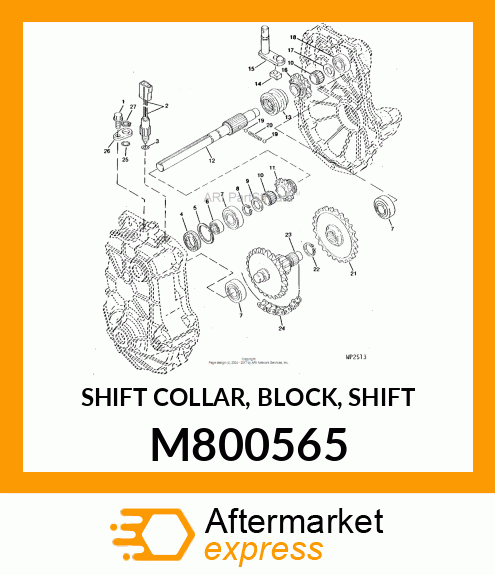 SHIFT COLLAR, BLOCK, SHIFT M800565