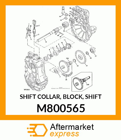 SHIFT COLLAR, BLOCK, SHIFT M800565