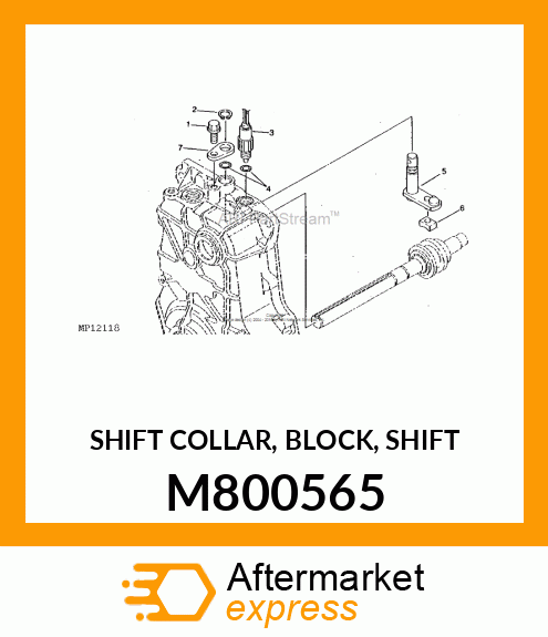 SHIFT COLLAR, BLOCK, SHIFT M800565