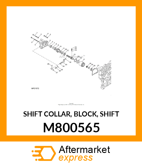 SHIFT COLLAR, BLOCK, SHIFT M800565