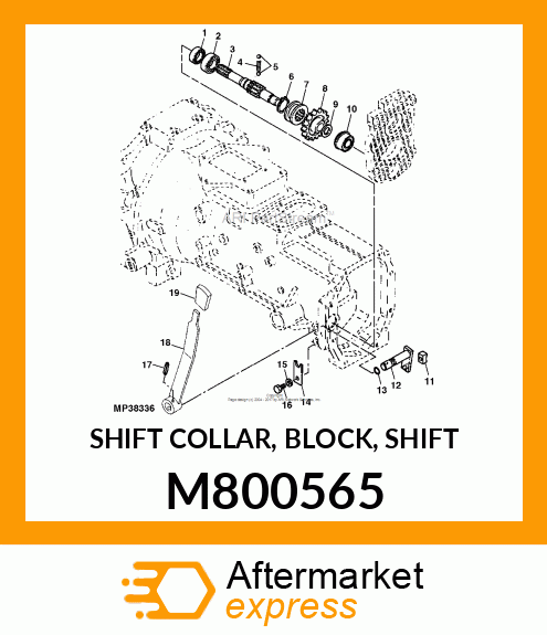 SHIFT COLLAR, BLOCK, SHIFT M800565