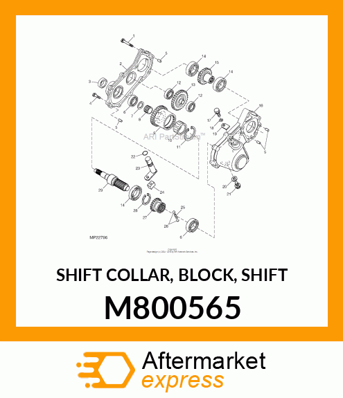 SHIFT COLLAR, BLOCK, SHIFT M800565