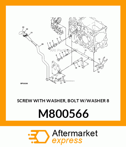 SCREW WITH WASHER, BOLT W/WASHER 8 M800566