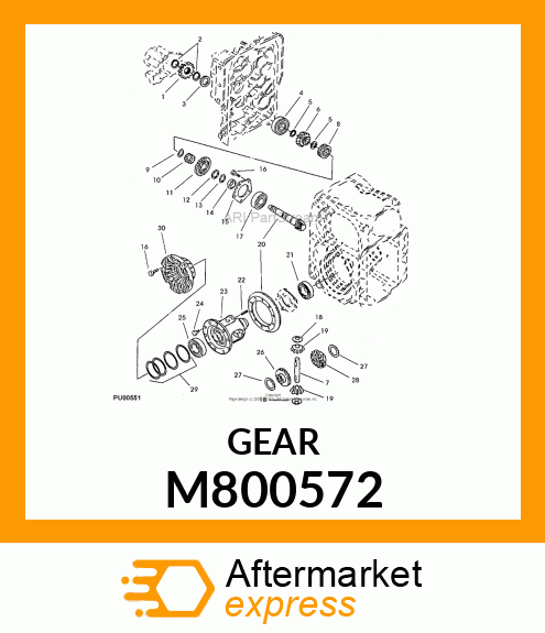 GEAR, GEAR (L), DIFFERENTIAL (T=16) M800572