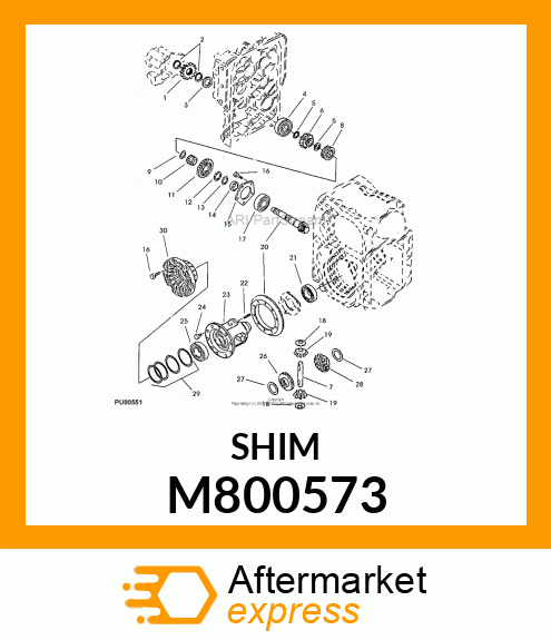 WASHER, WASHER, DIFF. GEAR M800573