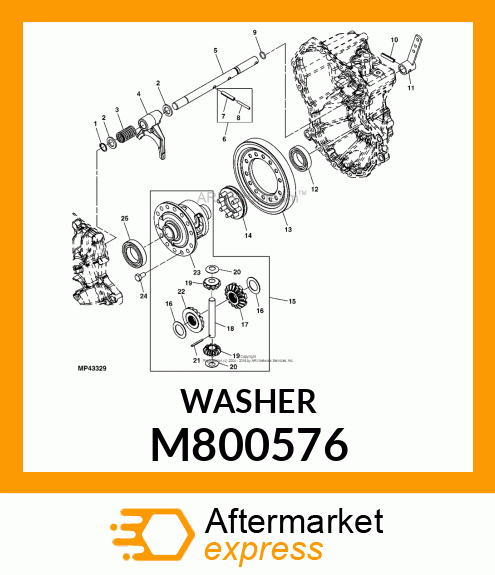 WASHER, WASHER, DIFF. PINION M800576