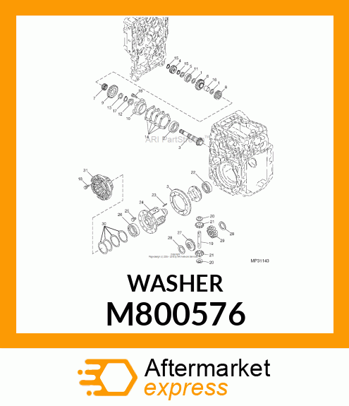 WASHER, WASHER, DIFF. PINION M800576