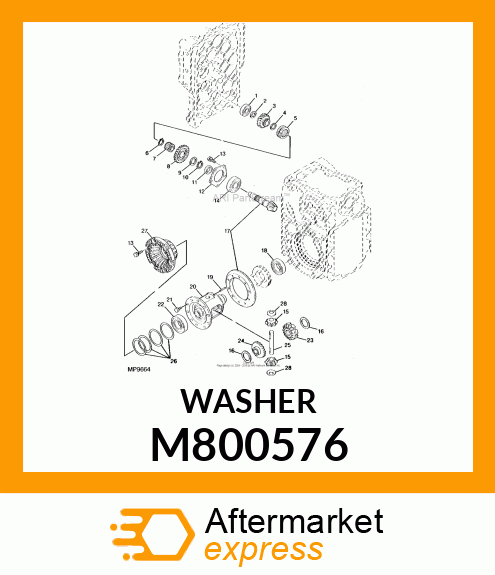 WASHER, WASHER, DIFF. PINION M800576