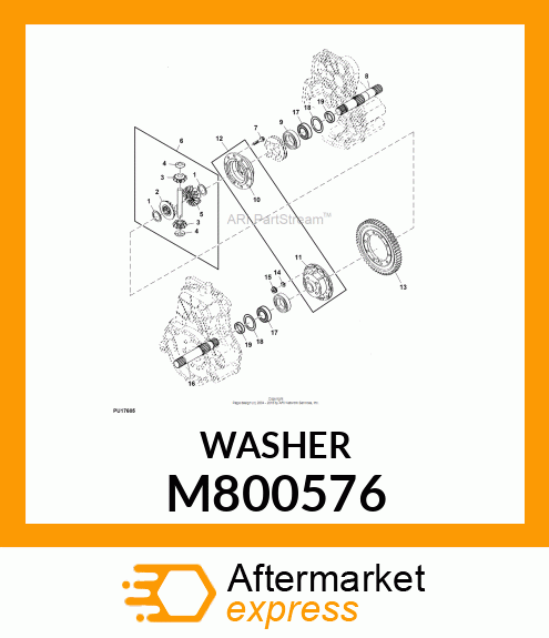 WASHER, WASHER, DIFF. PINION M800576