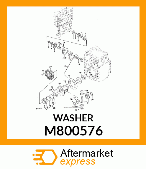 WASHER, WASHER, DIFF. PINION M800576