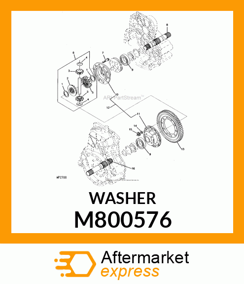 WASHER, WASHER, DIFF. PINION M800576