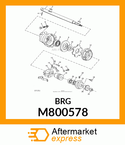 BALL BEARING, BEARING, BALL M800578