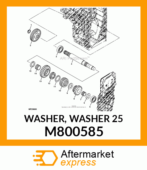 WASHER, WASHER 25 M800585