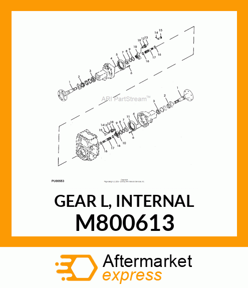 GEAR, GEAR (L), INTERNAL M800613