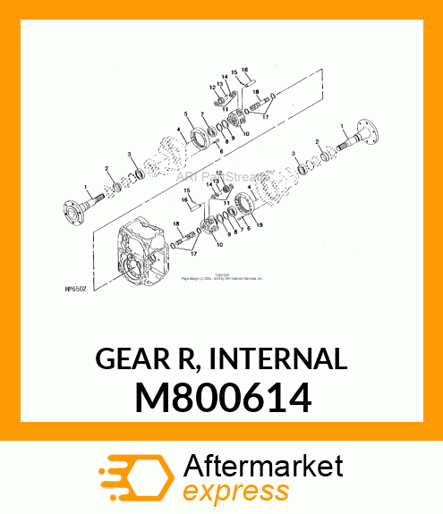 GEAR, GEAR (R), INTERNAL M800614