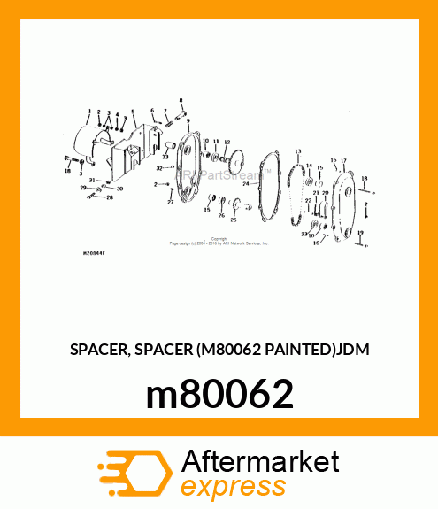 SPACER, SPACER (M80062 PAINTED)JDM m80062