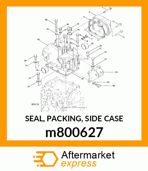 SEAL, PACKING, SIDE CASE m800627